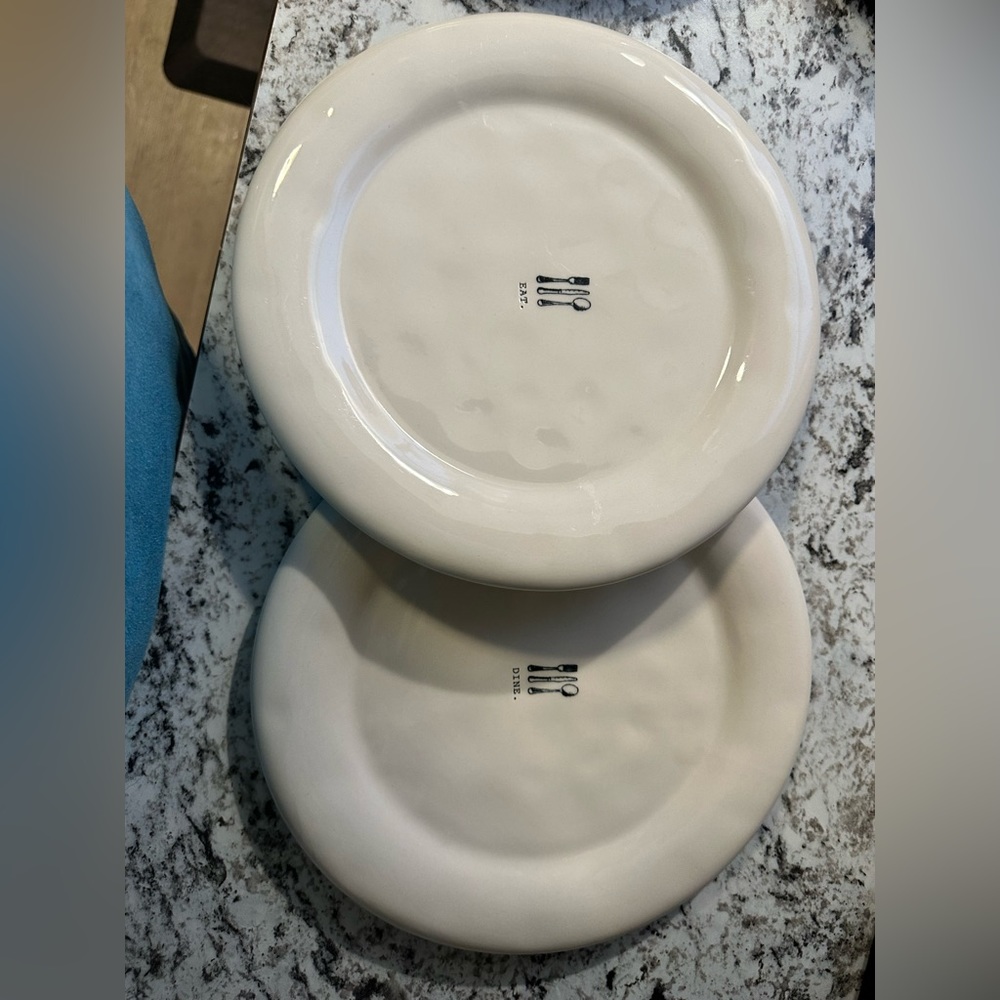 Vintage RARE Rae Dunn Magenta Artisan Collection  Dine Eat 11" Set